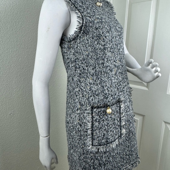 N.I.W.I.Y. Tweed Sleeveless Dress with Pearl Accents.   #63 - Picture 6 of 11